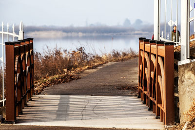 Pier on river