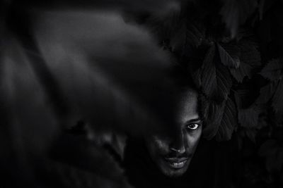 Close-up portrait of young woman