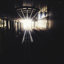 Empty illuminated tunnel