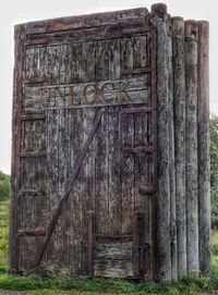 Close-up of old wooden wall