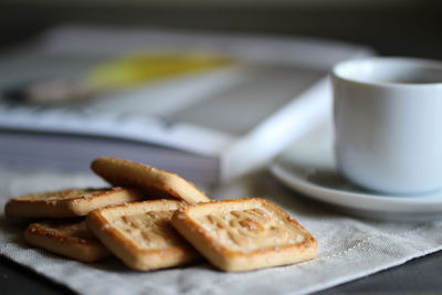 Close-up of biscuits