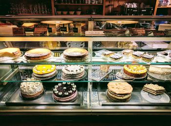 Close-up of cake for sale in store