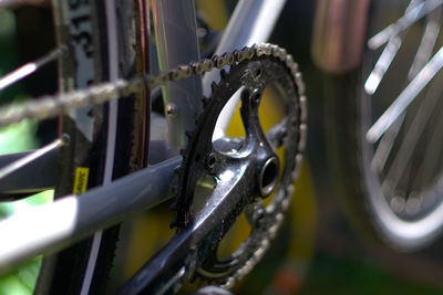 Close-up of bicycle gear