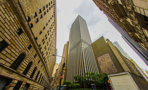 Low angle view of buildings against sky