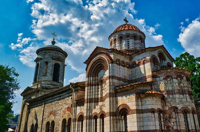 Low angle view of building against sky