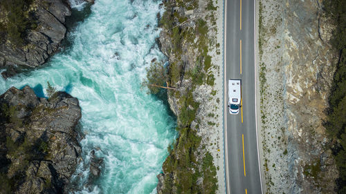 High angle view of water