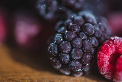 Close-up of berries on table