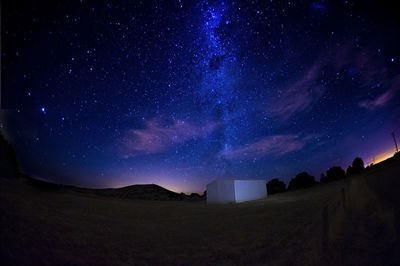 Scenic view of sky at night