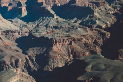 Aerial view of rock formations