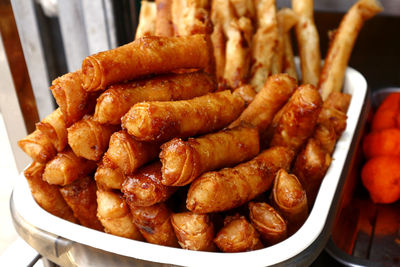 Close-up of bread in bowl