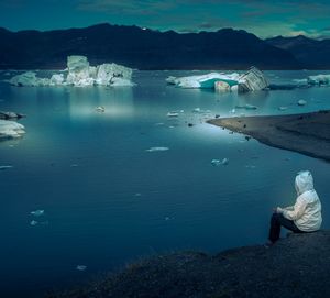 Scenic view of lake