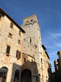 Low angle view of historical building against sky
