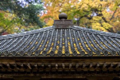 Low angle view of roof of building