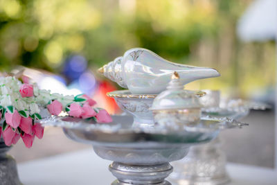 Close-up of wedding rings