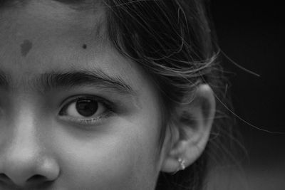 Close-up portrait of girl