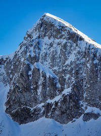 Frozen peak of the dolomites