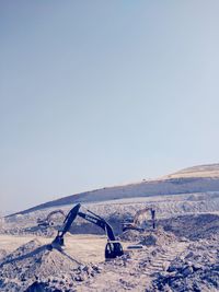 View of landscape against clear sky