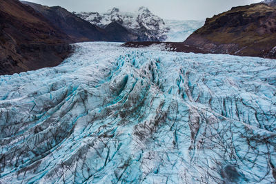 Scenic view of frozen lake