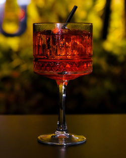 Close-up of drink on table