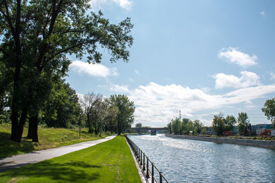 Scenic view of river against sky