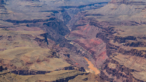 High angle view of arid landscape