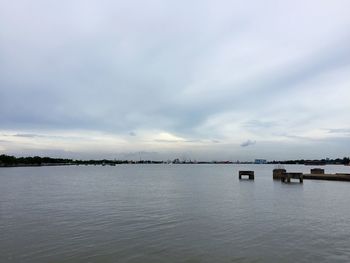 Scenic view of river against sky