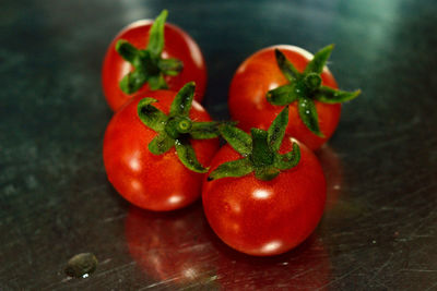 Close-up of tomatoes on table