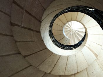 Directly above shot of spiral staircase