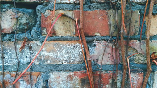 Close-up of rusty wall