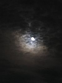 Low angle view of moon in sky