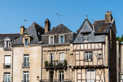 Low angle view of residential building against sky