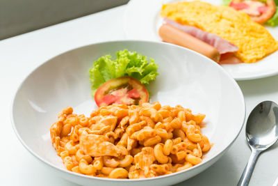 Close-up of pasta in bowl