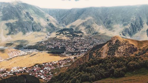 Panoramic view of rocky mountains