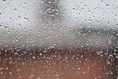 Full frame shot of wet window