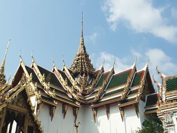 Low angle view of traditional building against sky