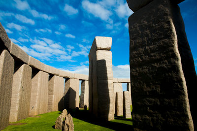 Low angle view of historical building against sky