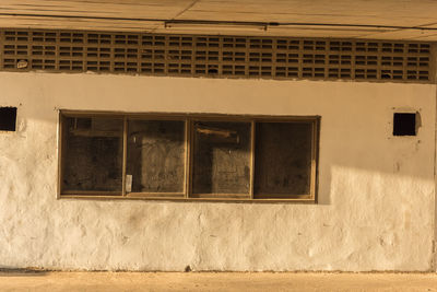 Closed windows in building