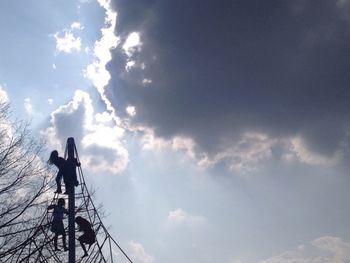 Low angle view of cloudy sky