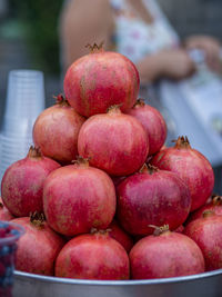 Close-up of apples in market