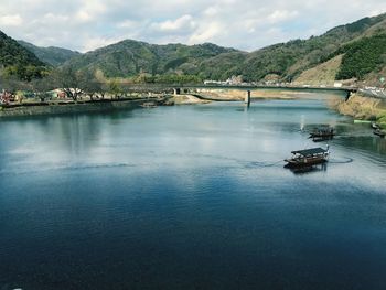 Scenic view of river against sky