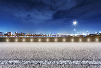 Illuminated city at night