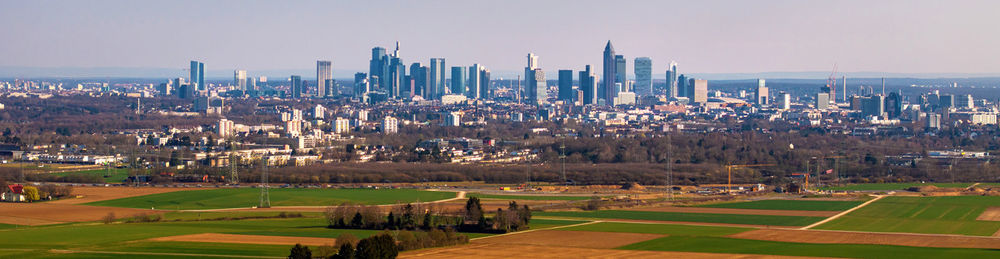 High angle view of cityscape