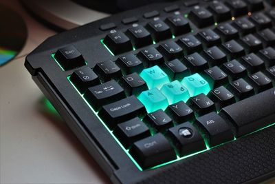Close-up of computer keyboard