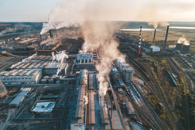 High angle view of cityscape
