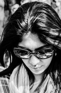 Close-up portrait of young woman