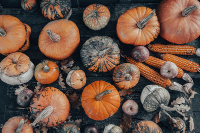 Full frame shot of pumpkins