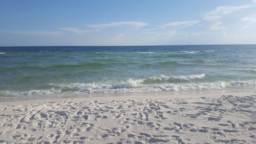 Scenic view of sea against sky