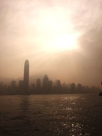 City at sunset
