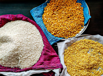 Close up image of freshly washed pulses for preparation of cooking.