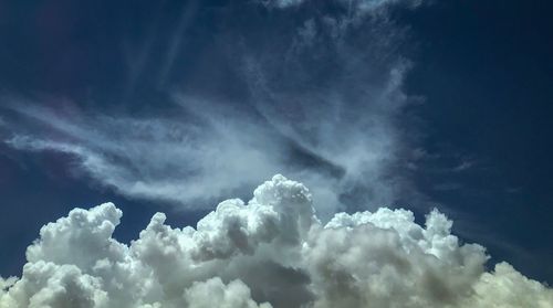 Low angle view of clouds in sky